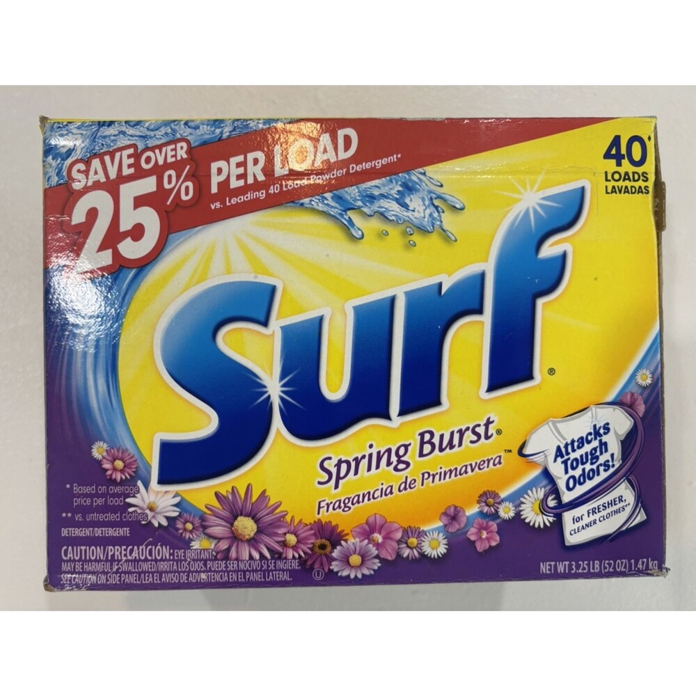 Surf Spring Burst Powder Laundry  Detergent 40 Loads New Full Box